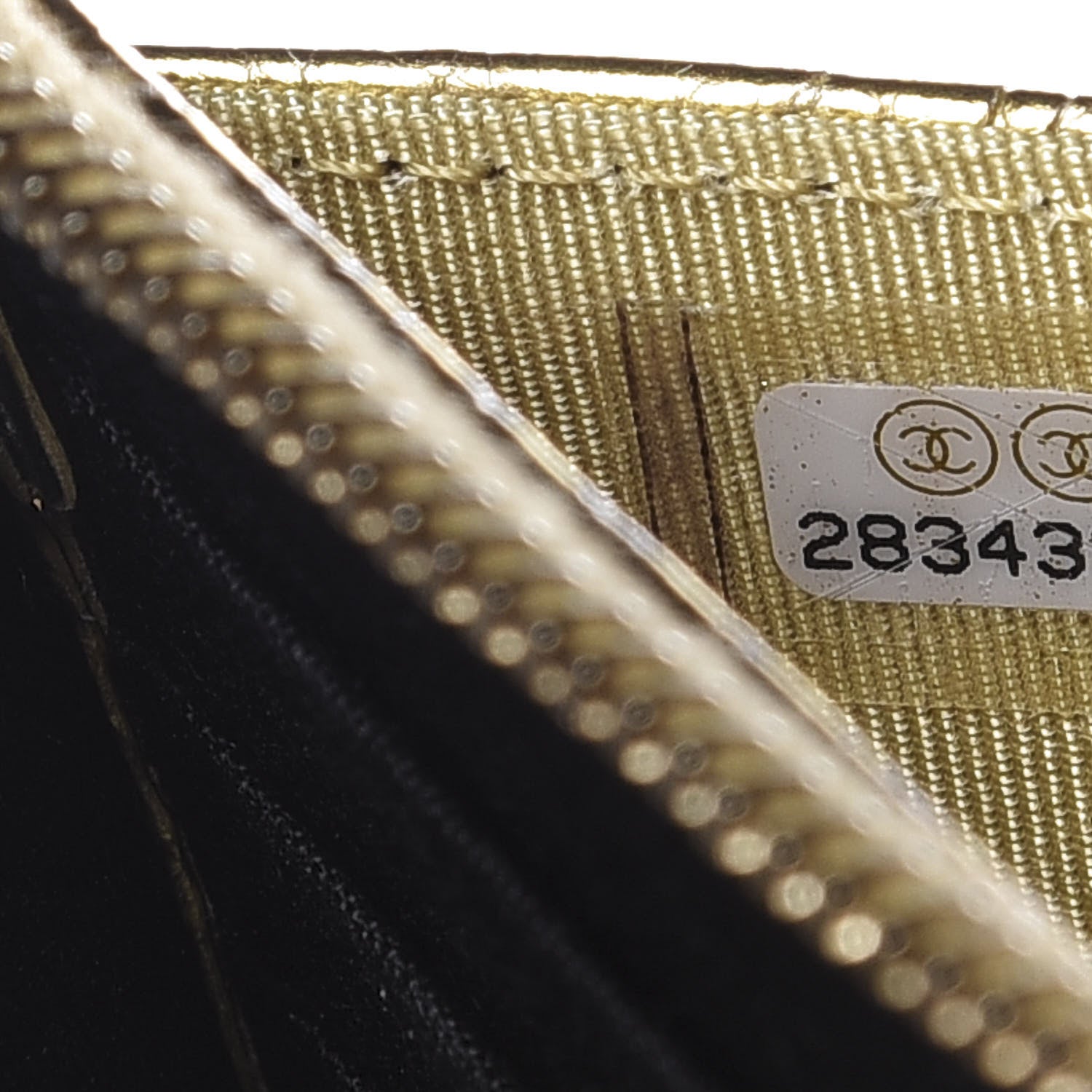 Chanel Calfskin Crocodile Embossed Cocodile Pouch With Chain Handle Gold 7 of 9