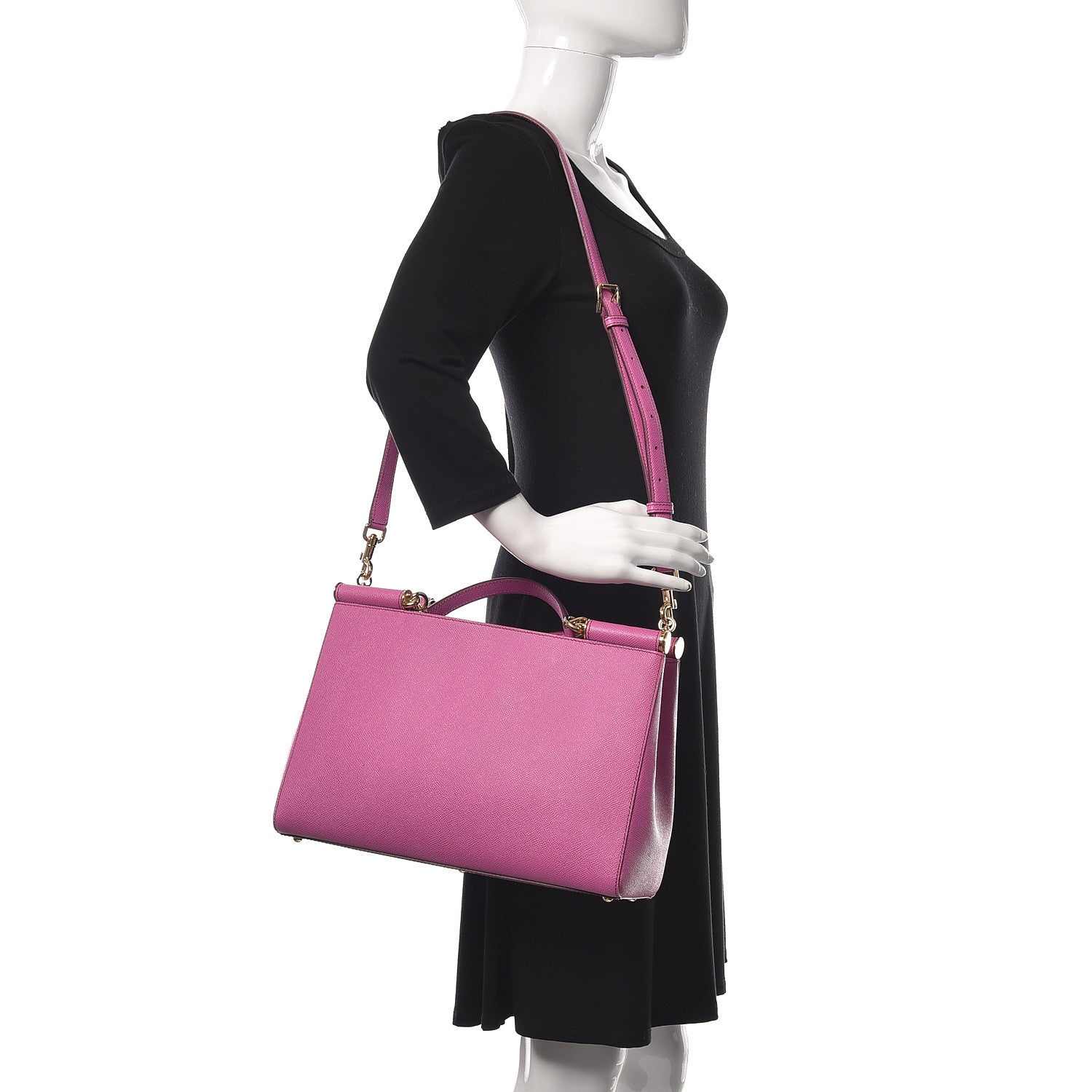 Dolce & Gabbana Dauphine Miss Sicily Satchel Pink 2 of 10