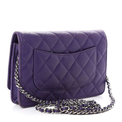 Chanel Lambskin Quilted Reissue Wallet On Chain WOC Purple 3 of 11