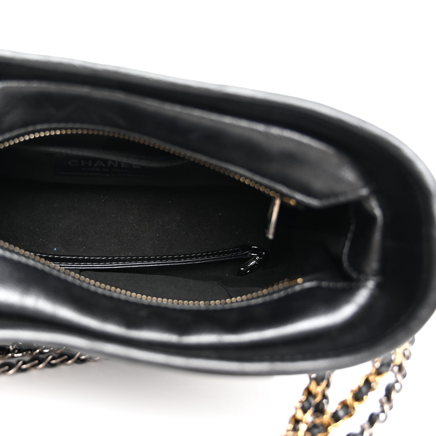 Chanel Aged Calfskin CC Quilted Small Gabrielle Hobo Black 5 of 12