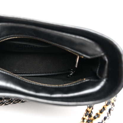 Chanel Aged Calfskin CC Quilted Small Gabrielle Hobo Black 5 of 12
