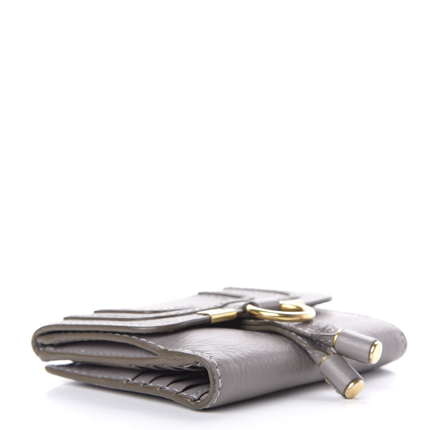 Chloe Grained Calfskin Marcie Square Wallet Cashmere Grey 4 of 7