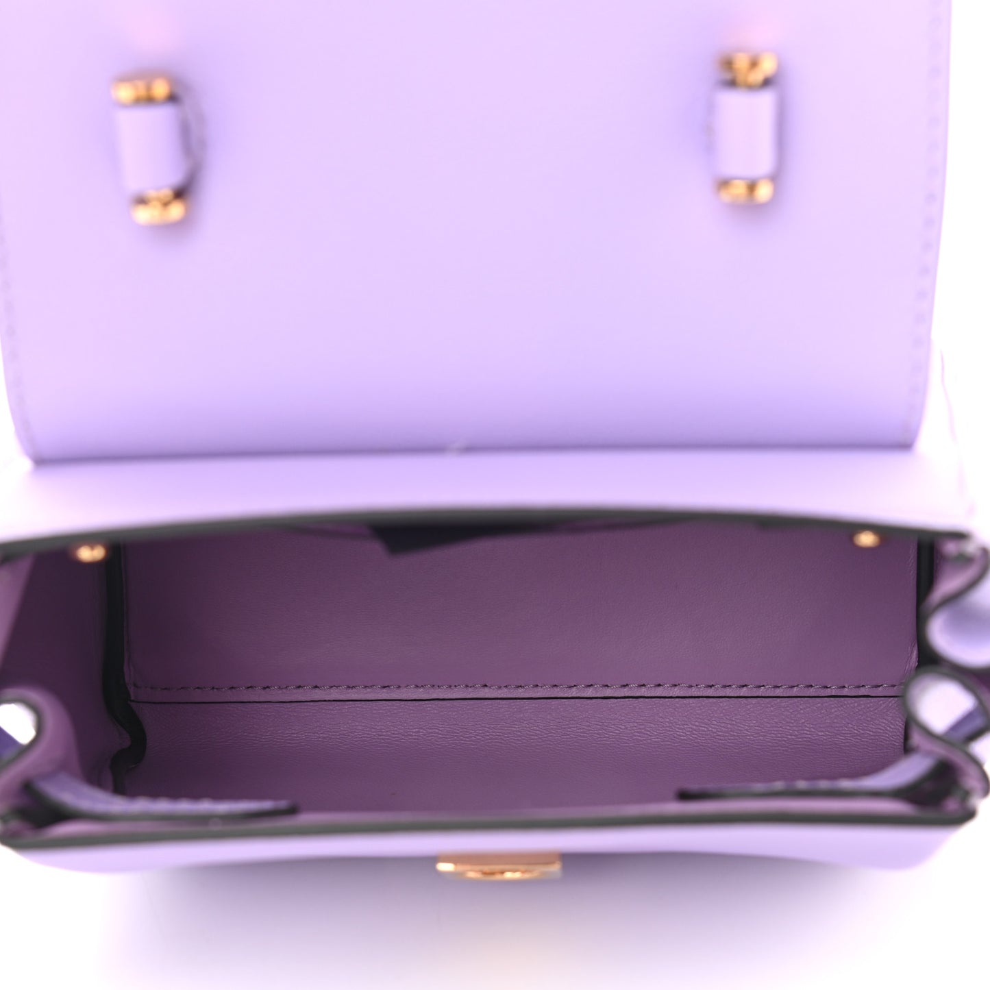 Calfskin Medusa Small Top Handle Handbag Lilac