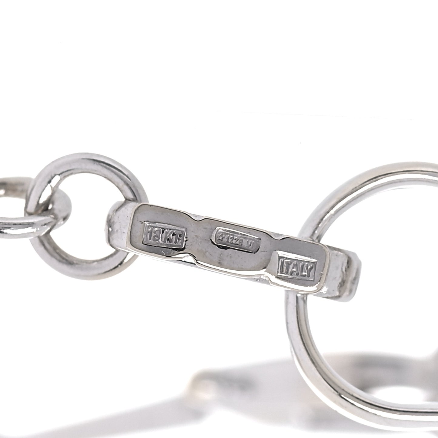 18K White Gold Horsebit Bracelet