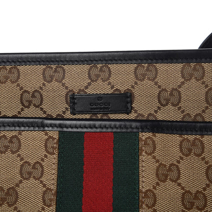 Gucci GG Monogram Web Flat Messenger Bag Black 6 of 8