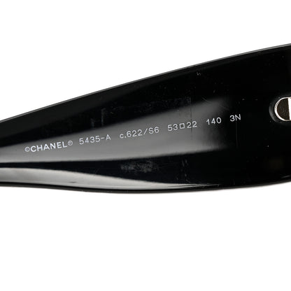 Chanel Acetate Rectangle Sunglasses 5435 Black 5 of 8