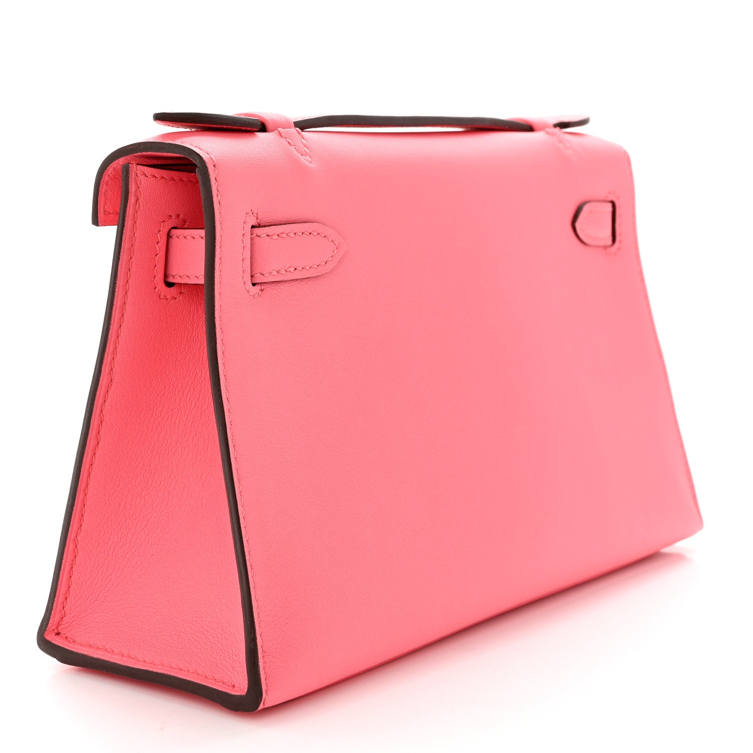 Hermes Swift Kelly Pochette Clutch Rose Azalee 2 of 8