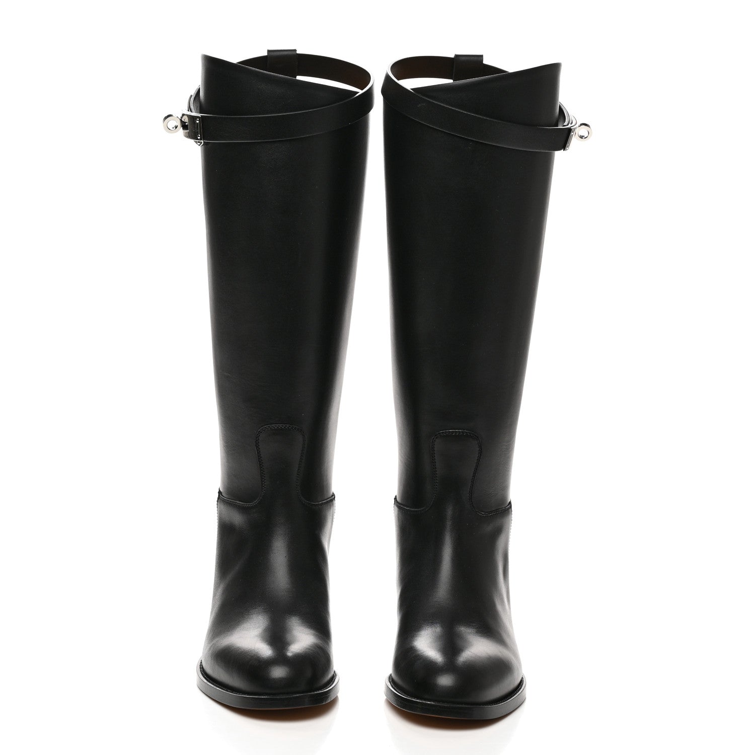 Hermes Box Kelly Jumping Boots 35 Black 2 of 9