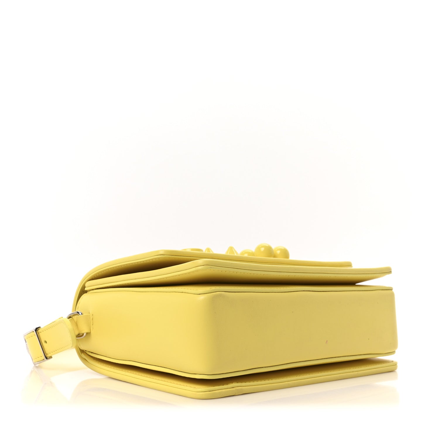 Calfskin Studded Carasky Crossbody Bag Yellow