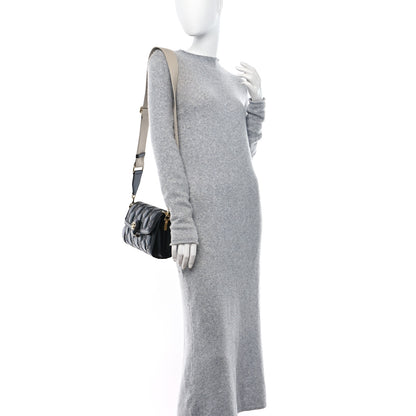 Gucci Calfskin GG Matelasse Small Flap Shoulder Bag Black Natural 2 of 13
