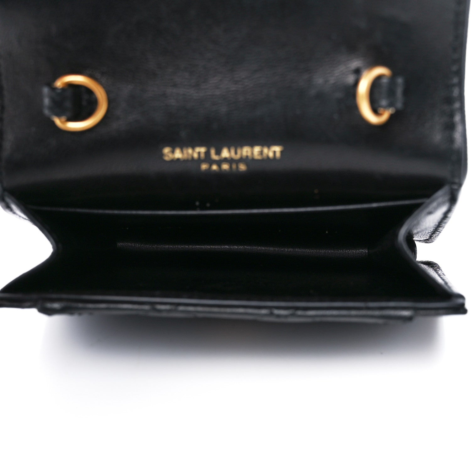 Saint Laurent Lambskin Quilted Micro Gaby Bag Black 5 of 11