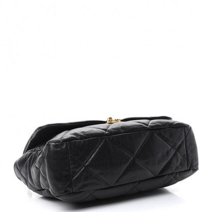 Chanel Lambskin Quilted Maxi Chanel 19 Flap Black 4 of 10