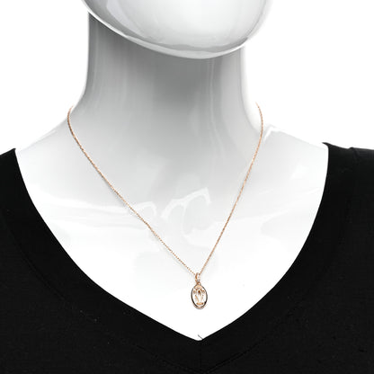 Cartier 18K Pink Gold Diamond Logo Pendant Necklace 2 of 5
