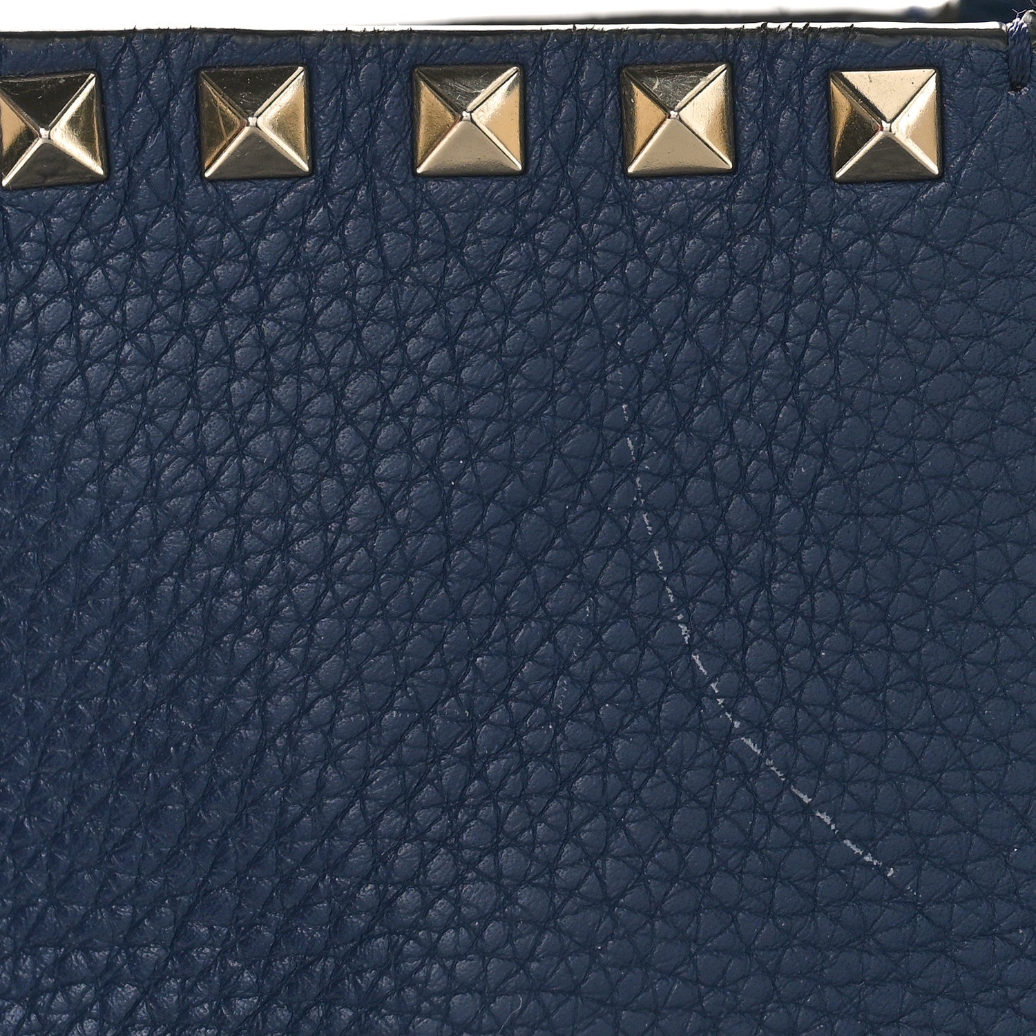 Valentino Garavani Grained Calfskin Small Rockstud Shoulder Tote Marine 8 of 16