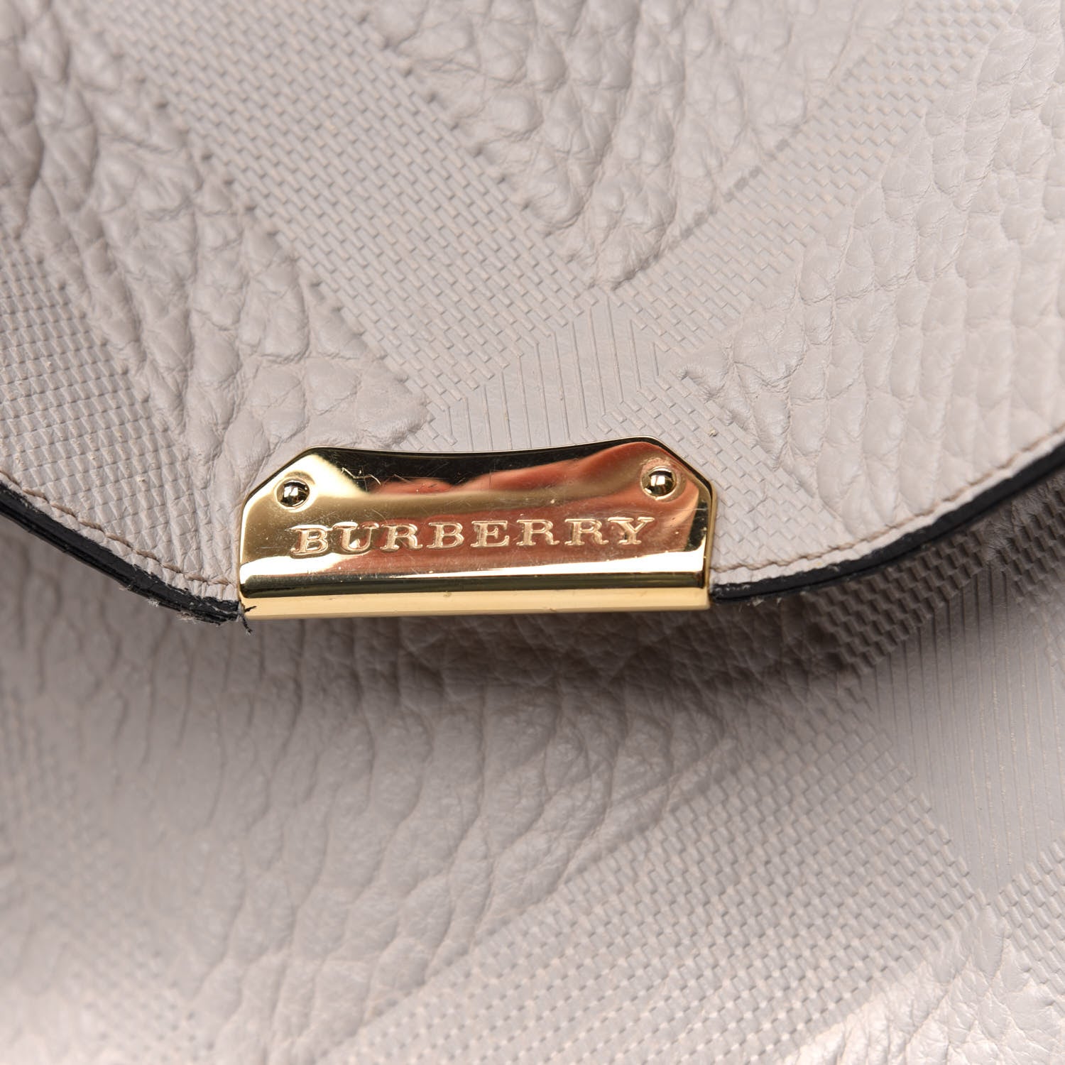 Burberry Heritage Grain Check Embossed Medium Lindburn Hobo Pale Grey 11 of 12