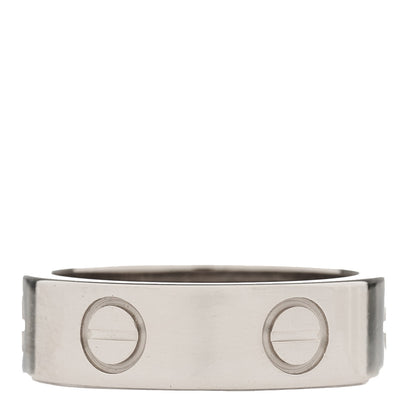 Cartier 18K White Gold 5.5mm LOVE Ring 51 5.75 3 of 5