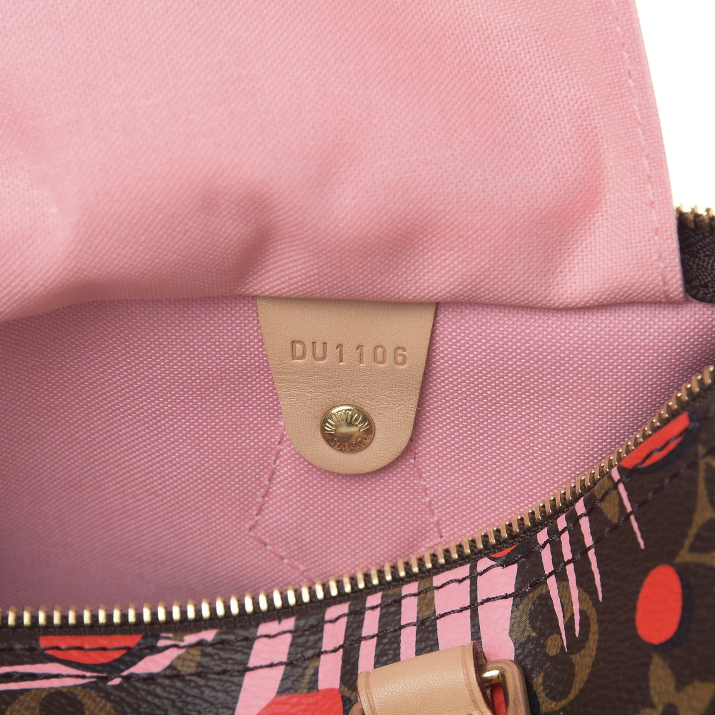 Monogram Jungle Dots Speedy 30 Sugar Pink Poppy
