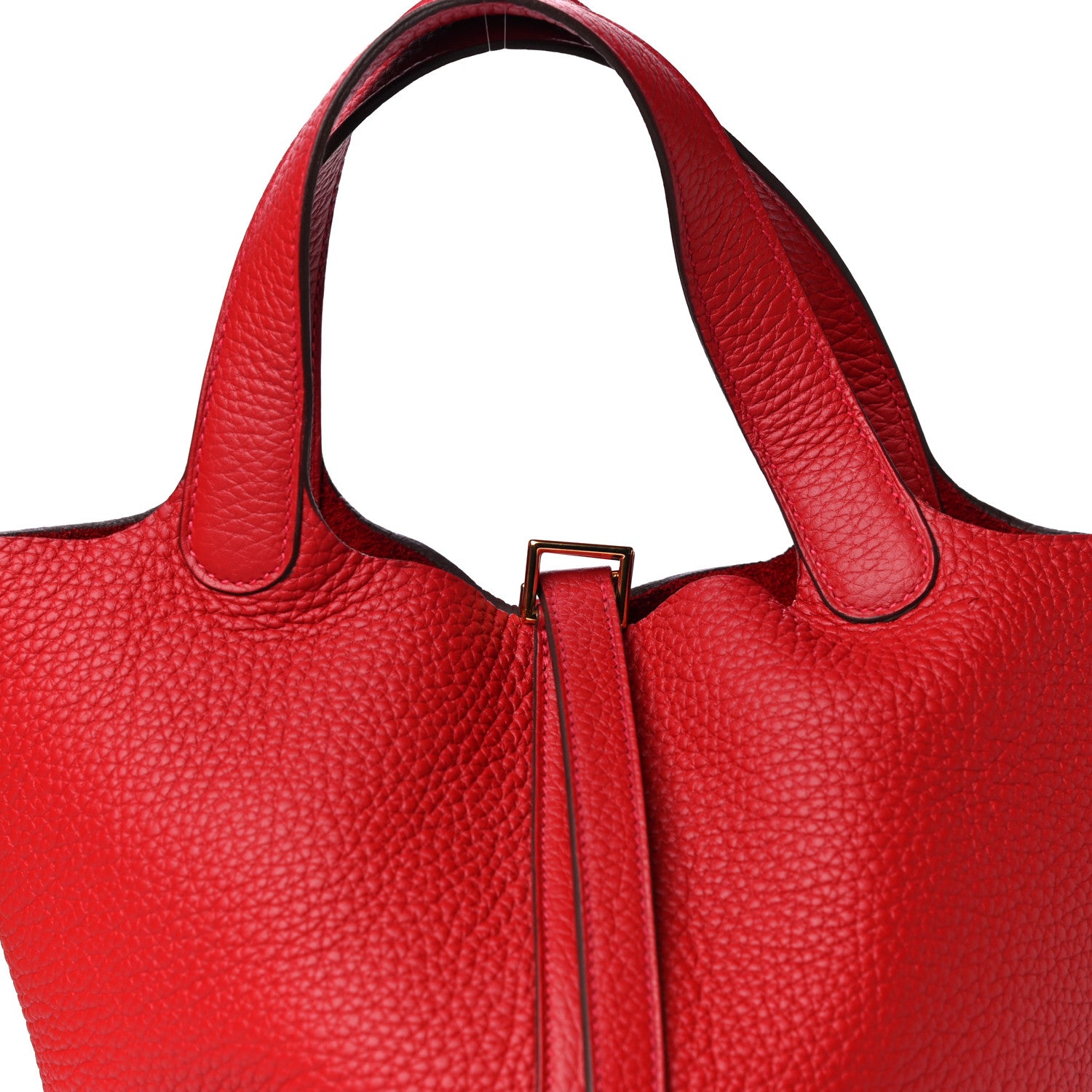Hermes Taurillon Clemence Picotin Lock 18 PM Rouge Casaque 7 of 11