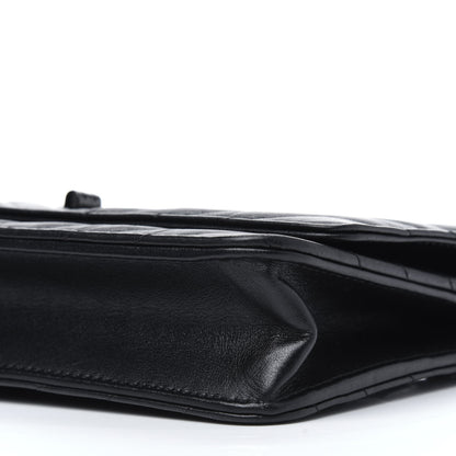 Chanel Aged Calfskin Chevron Quilted Reissue Wallet On Chain WOC So Black 11 of 13