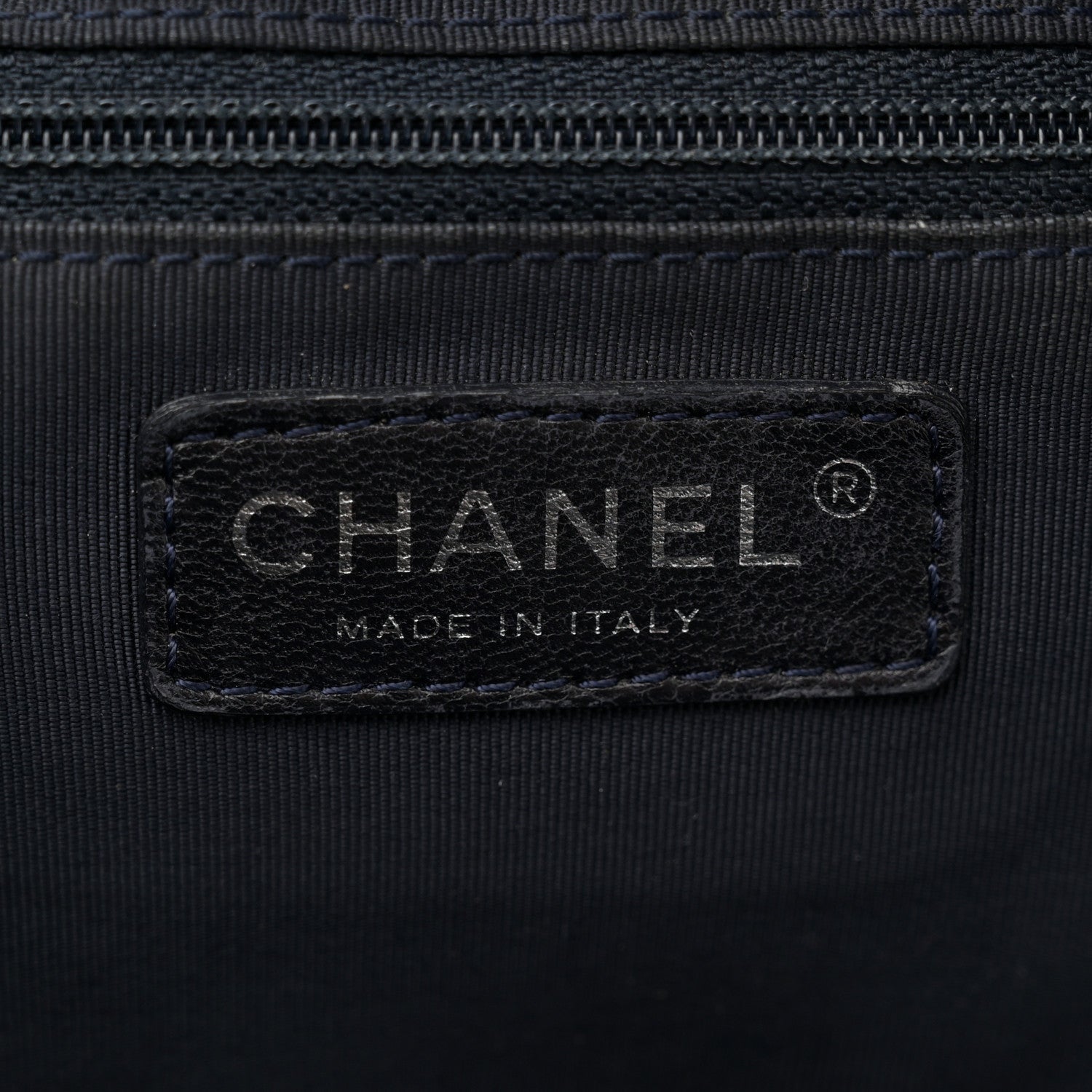 Chanel Lambskin Quilted Lido Shoulder Bag Dark Navy Blue 6 of 20