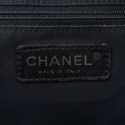 Chanel Lambskin Quilted Lido Shoulder Bag Dark Navy Blue 6 of 20