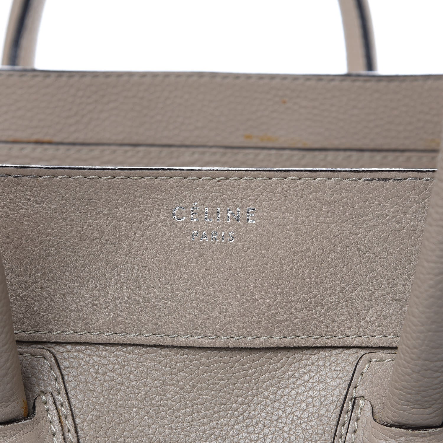 Celine Drummed Calfskin Mini Luggage Dune 11 of 21