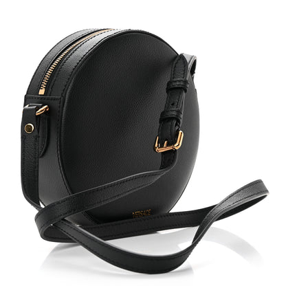 Versace Calfskin Mini La Medusa Chain Round Crossbody Bag Black 3 of 10