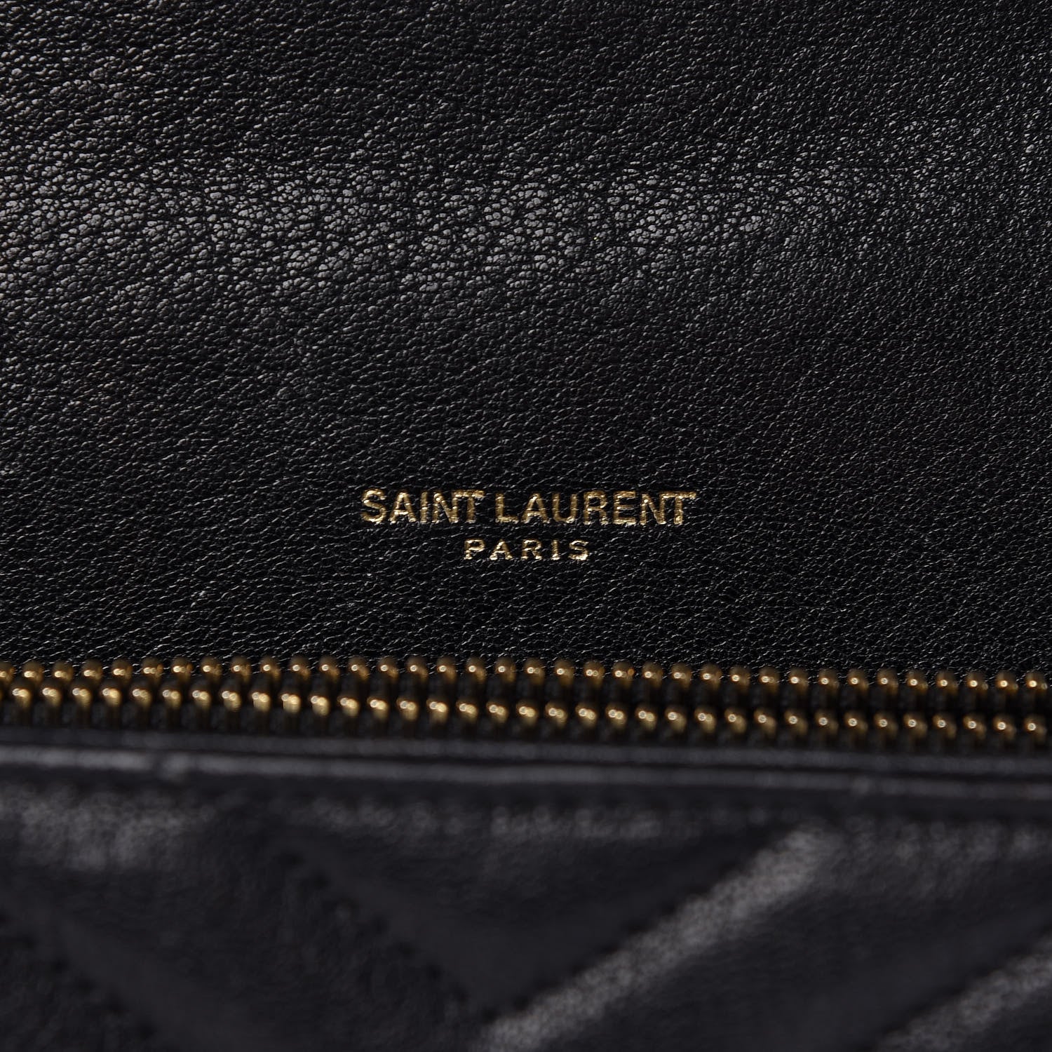 Saint Laurent Sheepskin Matelasse Chevron Monogram Large College Satchel Black 6 of 24