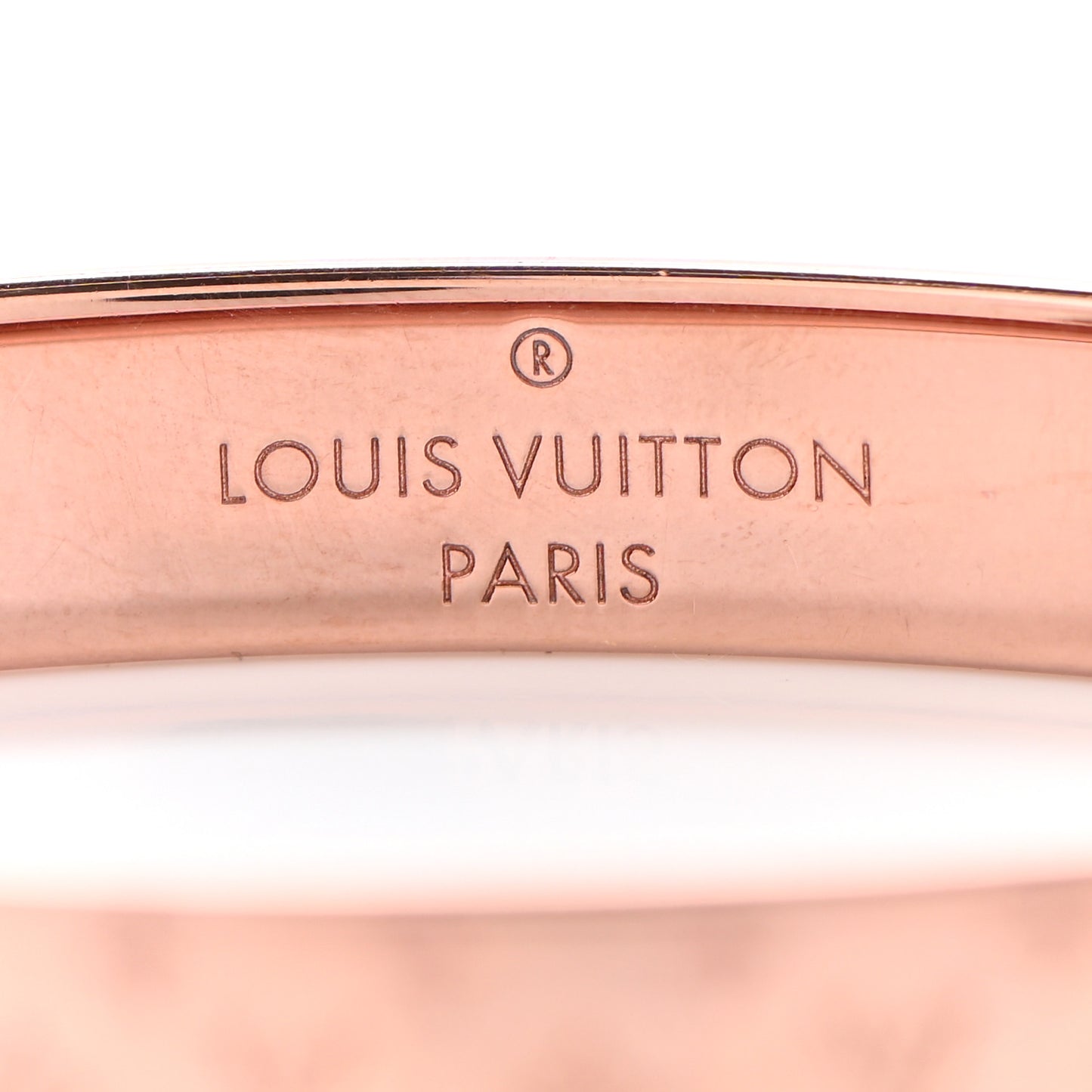 Brass Monogram Nanogram Cuff S Pink Gold