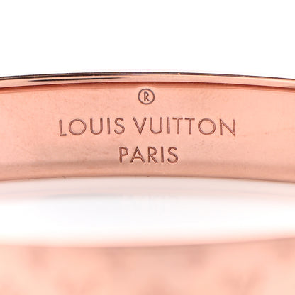 Louis Vuitton Brass Monogram Nanogram Cuff S Pink Gold 5 of 8