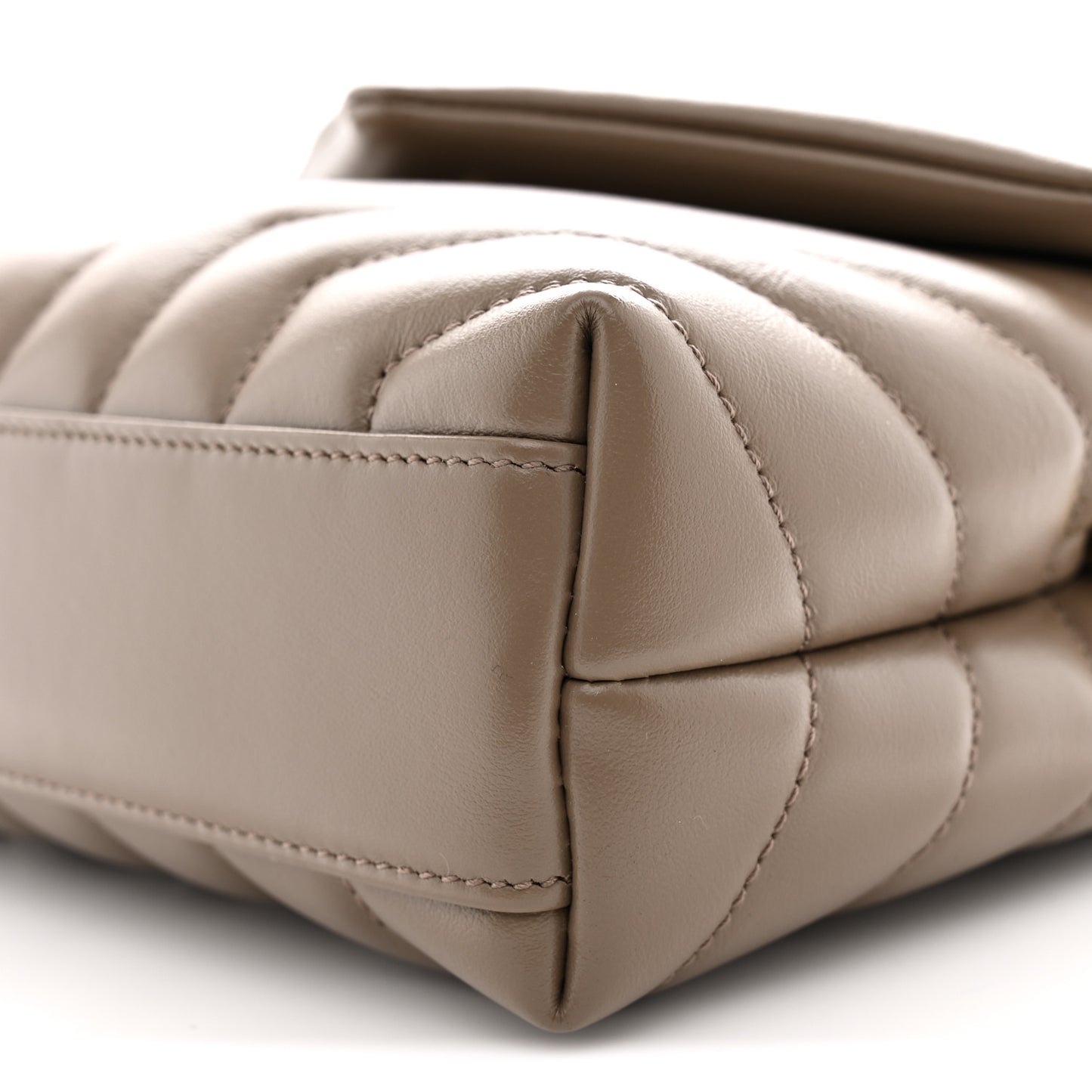 Calfskin Y Quilted Monogram Toy Loulou Crossbody Bag Taupe