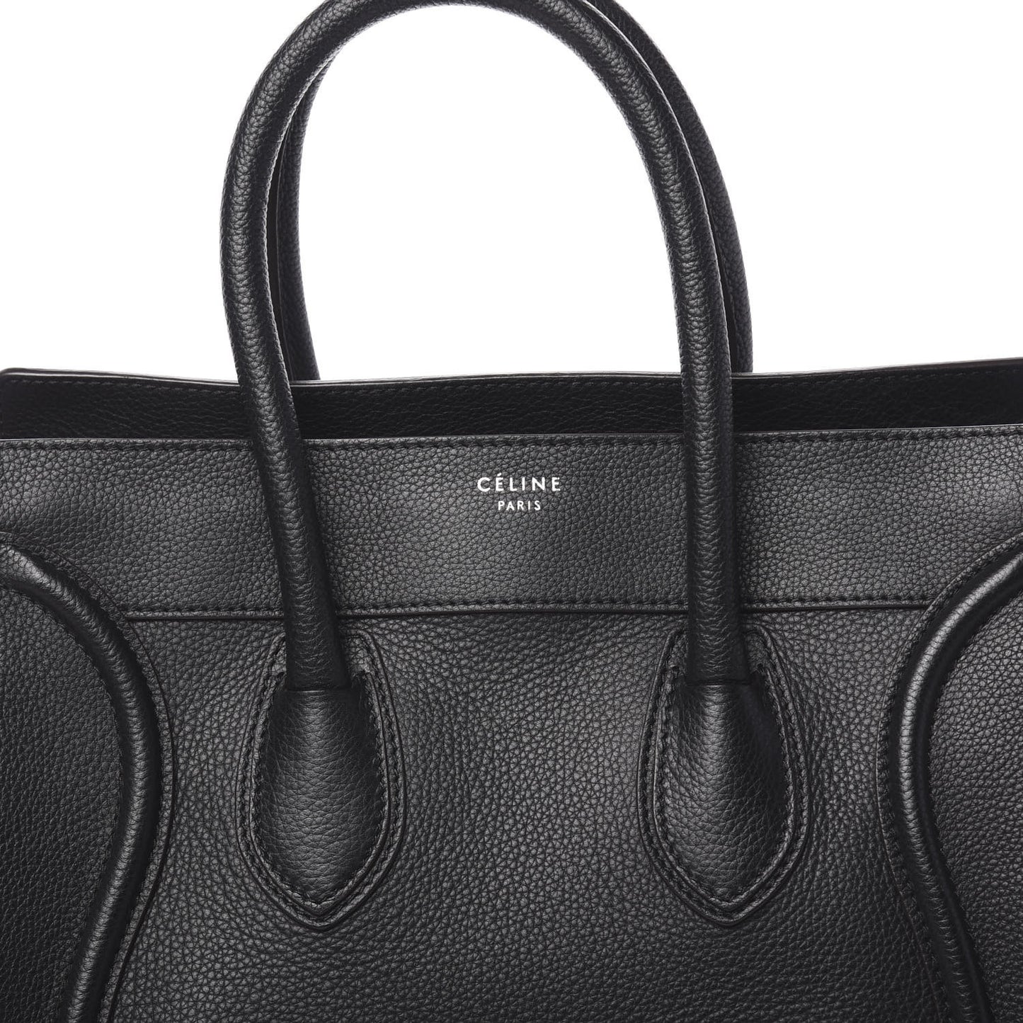 Drummed Calfskin Mini Luggage Black