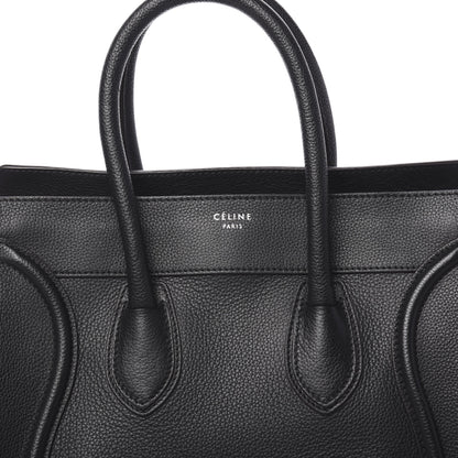 Celine Drummed Calfskin Mini Luggage Black 10 of 10