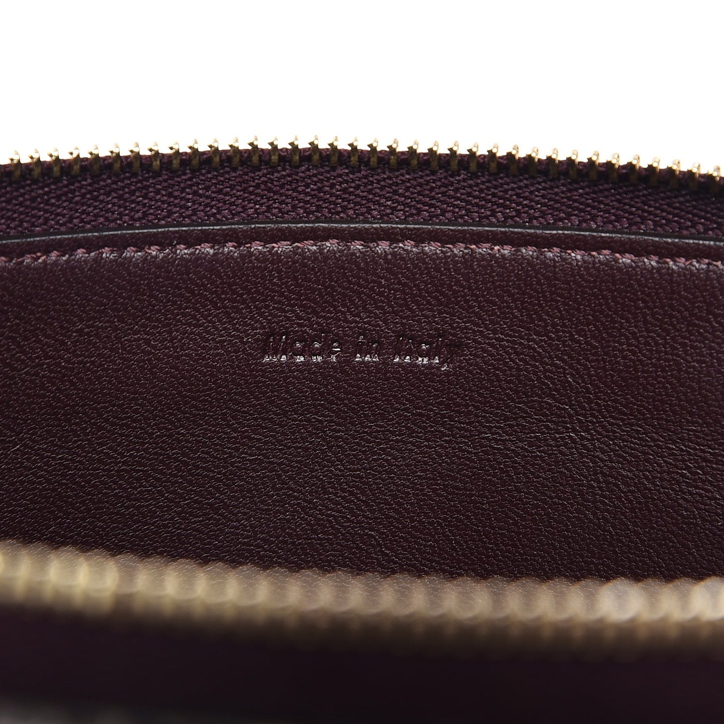 Python Lambskin Solo Clutch Pouch Burgundy