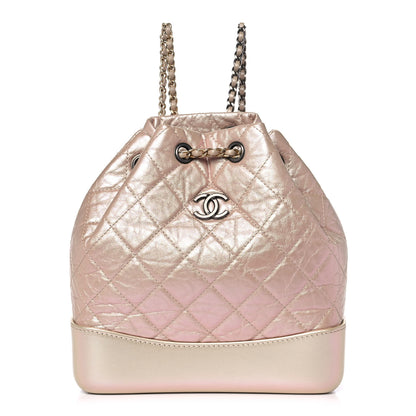 Chanel Iridescent Lambskin Calfskin Small Quilted Gabrielle Backpack Light Pink 1 of 11