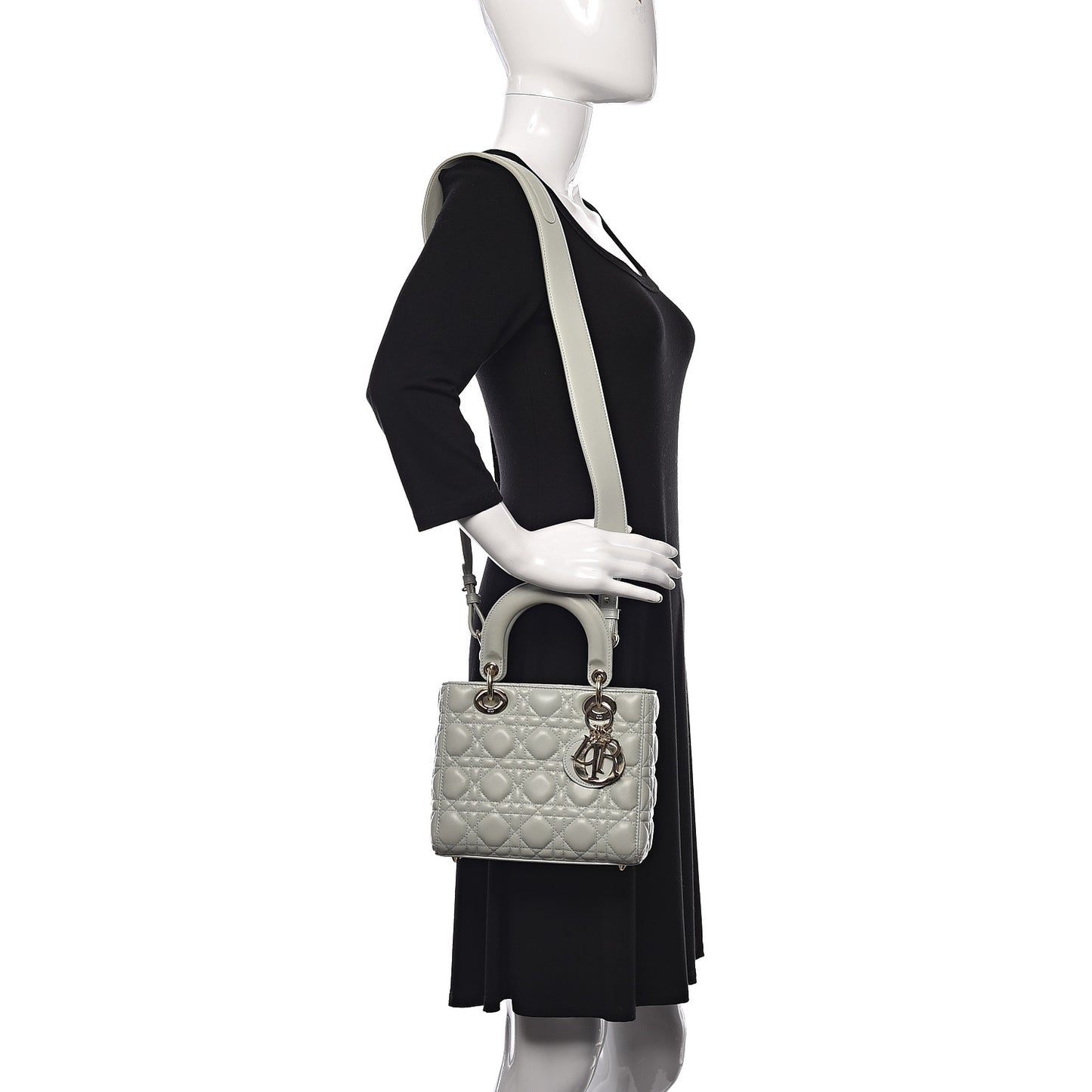 Lambskin Cannage Small My Lady Dior Pistachio