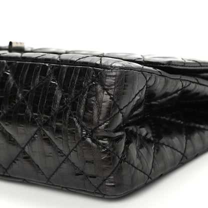 Chanel Metallic Calfskin Striped 2.55 Reissue 226 Flap Black 10 of 10