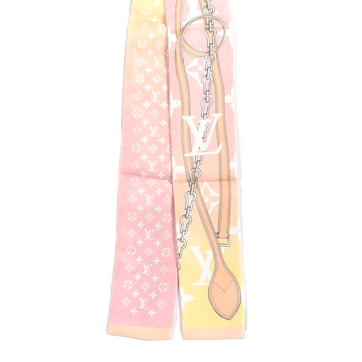 Silk Monogram Gradient By The Pool Bandeau Pink