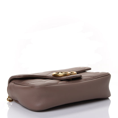 Gucci Calfskin Matelasse Super Mini GG Marmont Shoulder Bag Porcelain Rose 3 of 4