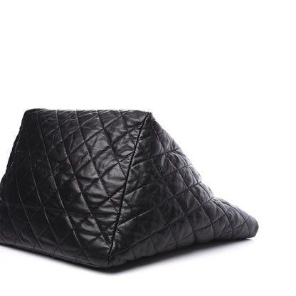 Chanel Lambskin Quilted Large Week End on Mars Tote Black 6 of 11