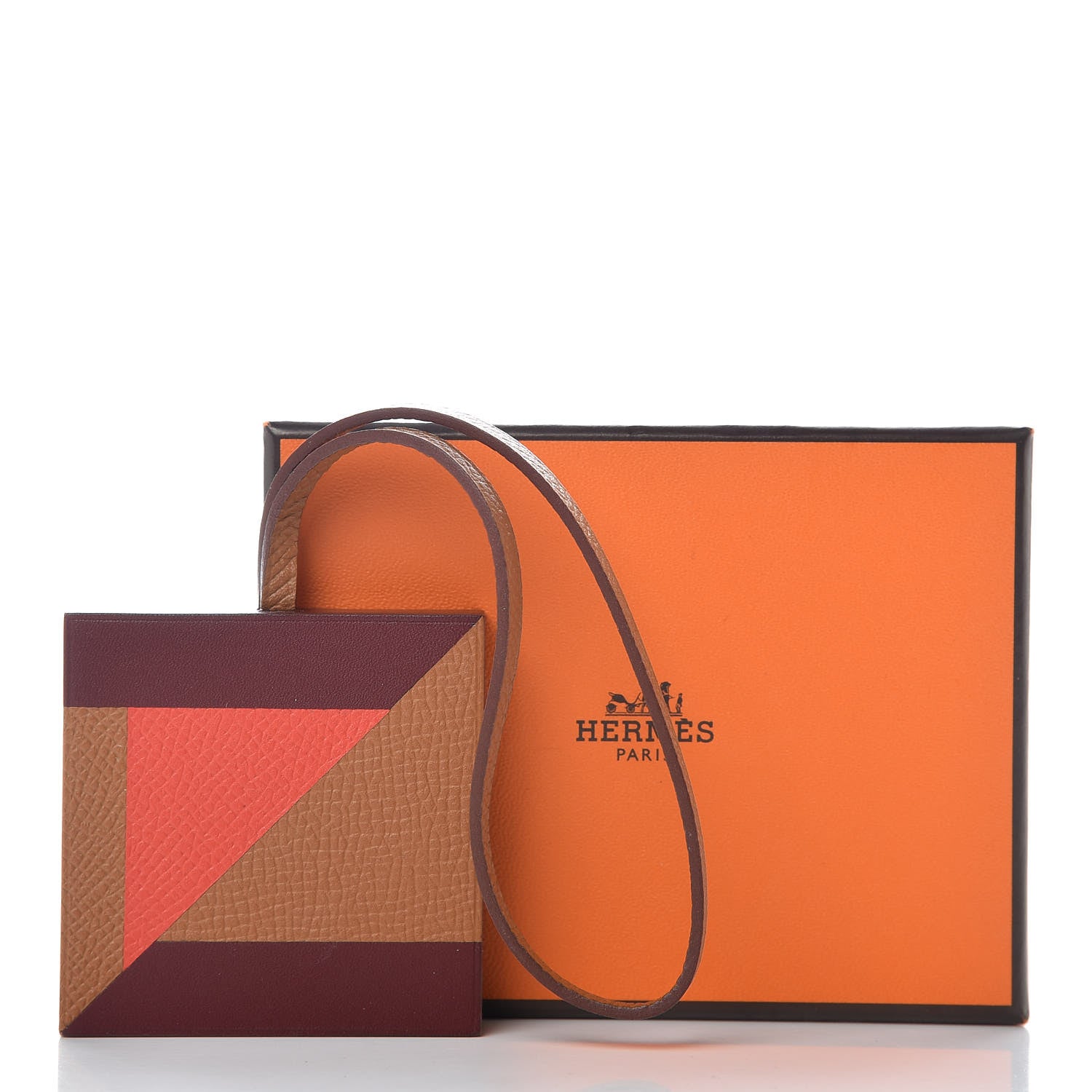 Hermes Epsom Sombrero Lettre Au Carre Z Charm Gold Capucine Rouge H 4 of 4
