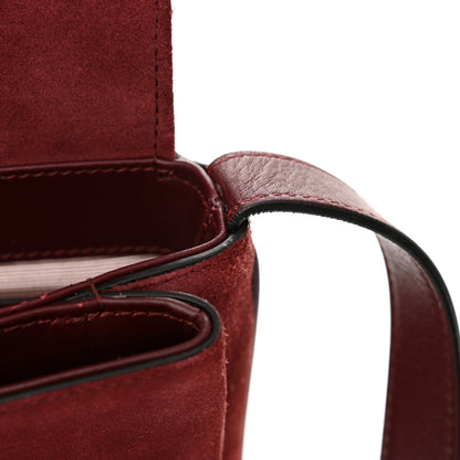 Gucci Suede Medium Arli Flap Shoulder Bag Vintage Bordeaux 14 of 15