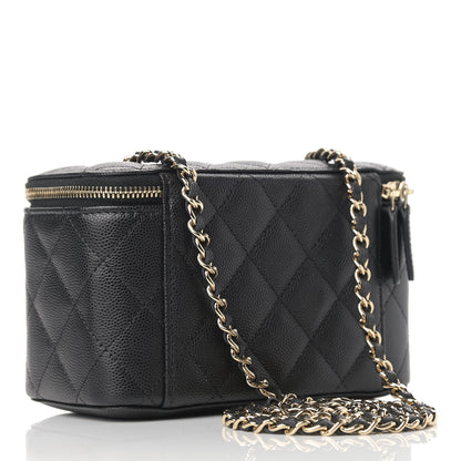Chanel Caviar Quilted Small Vanity Case With Chain Black 3 of 10