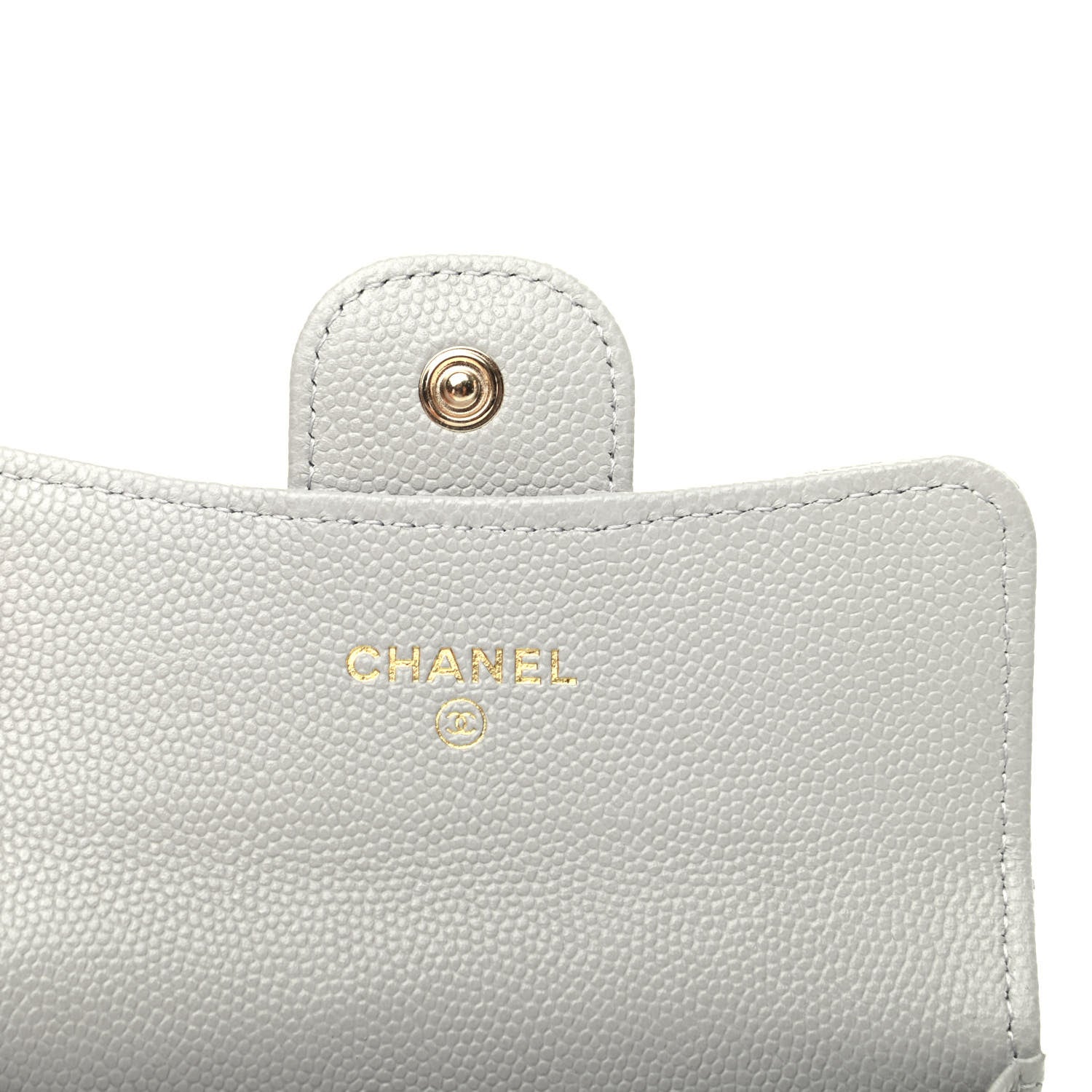 Chanel Caviar Quilted Flap Card Holder Wallet Grey 6 of 11