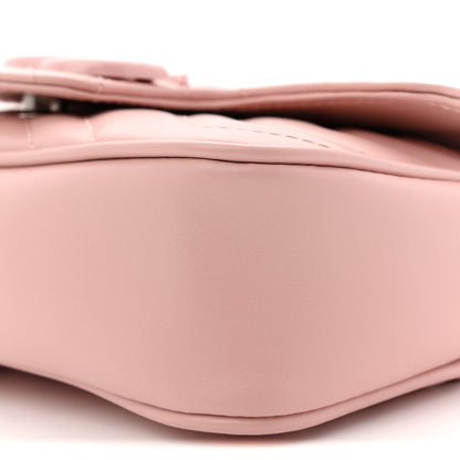 Gucci Calfskin Matelasse Monochrome GG Marmont Chain Belt Bag Perfect Pink 10 of 11