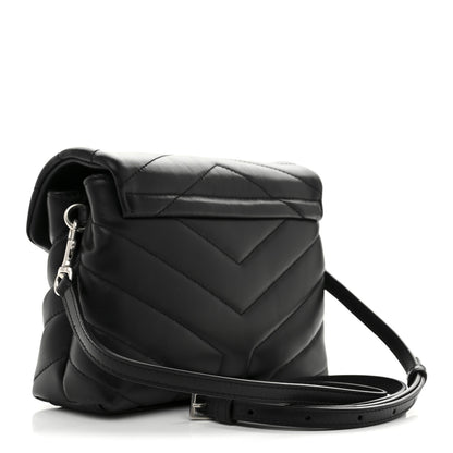Saint Laurent Calfskin Y Quilted Monogram Toy Loulou Crossbody Bag Black 3 of 11
