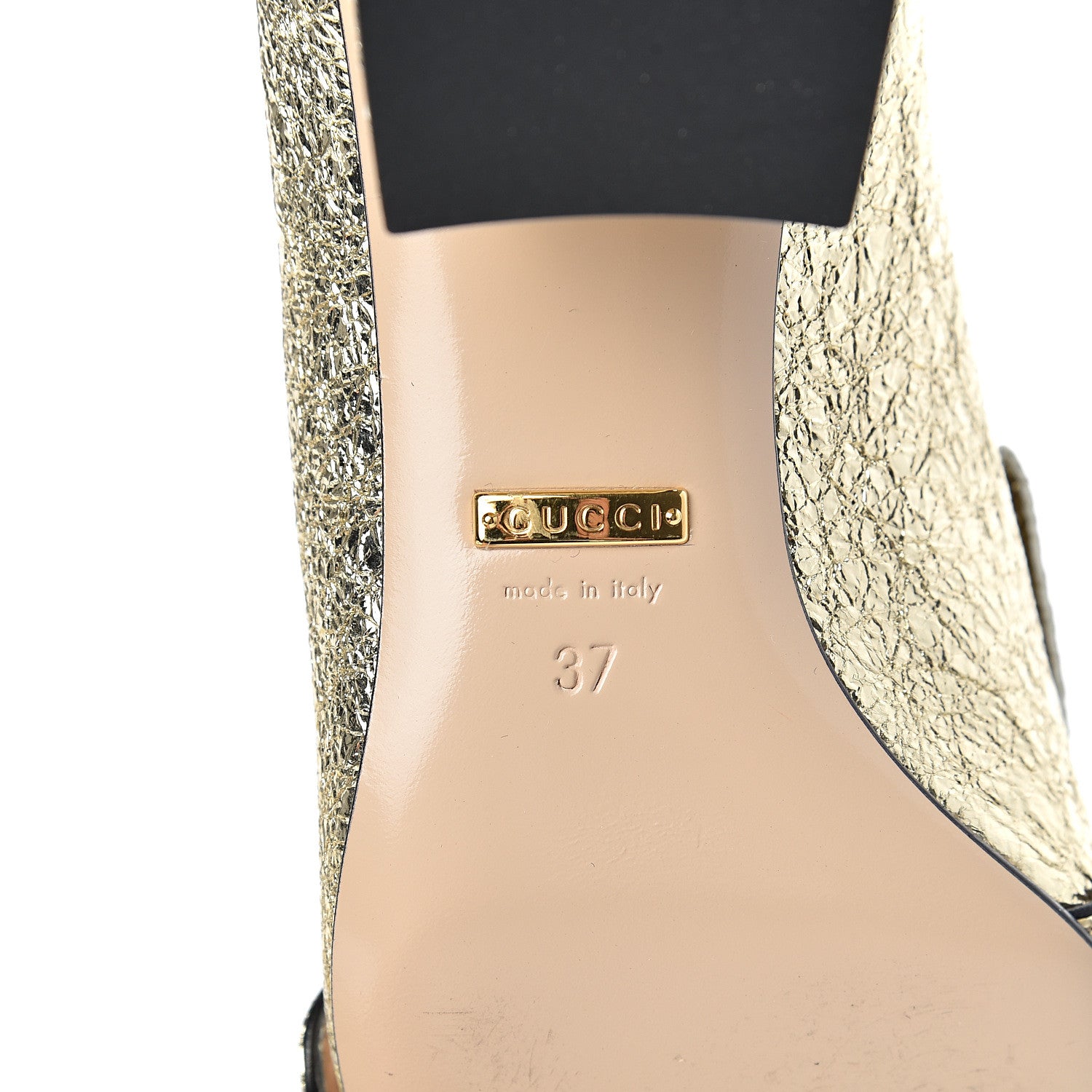 Gucci Galassia GG Marmont Fringe 50mm Loafer Pumps 37 Platino 6 of 10
