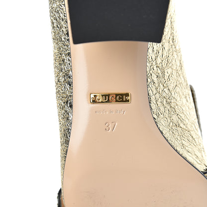 Gucci Galassia GG Marmont Fringe 50mm Loafer Pumps 37 Platino 6 of 10