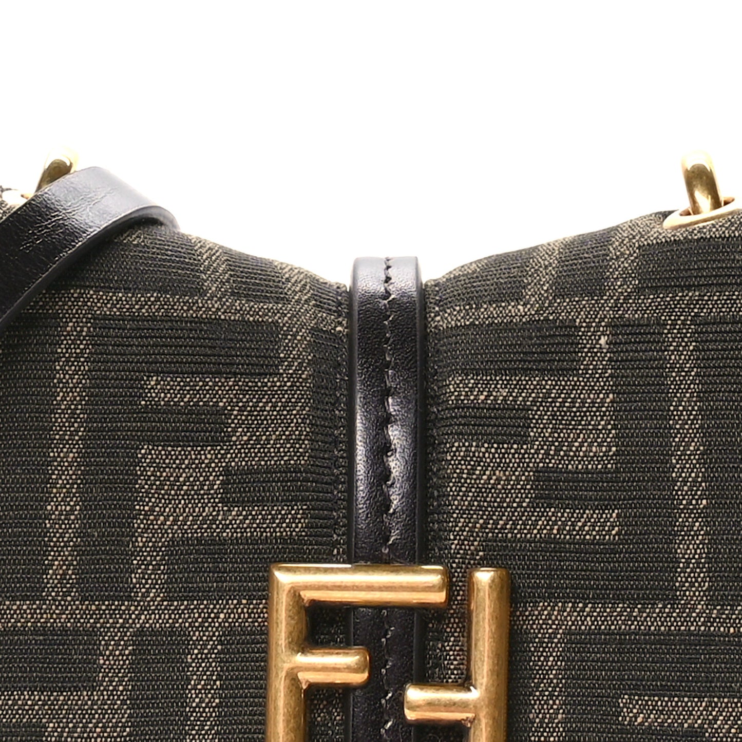 Fabric Jacquard Vitello Cher Cuoio FF 1974 Nano Fendi C'mon Tobacco Moro Ebano