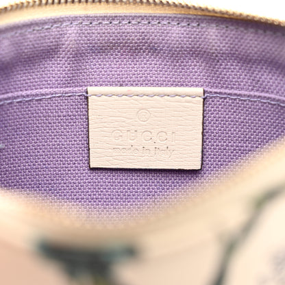 Gucci Calfskin Flora Infinity Small Zip Pouch White 6 of 10